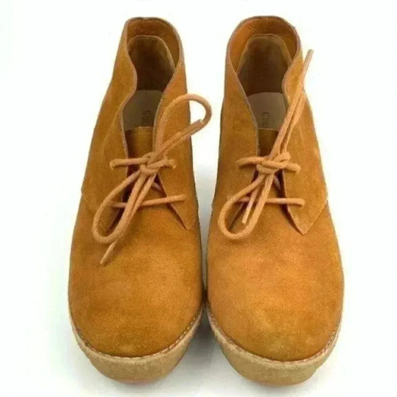 Cole Haan boots size 5 suede wedge ankle booties - Picture 2 of 8